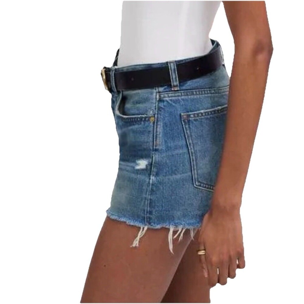MADEWELL Women’s The Brynn Short Burleson Wash Blue Jean Denim Sz 28 BNWT - Picture 5 of 16